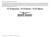 Moto Guzzi V7 III - Racer - Stone - Special - Owners manual 2017-2